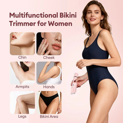 Double Head Shaver Electric Razor Mustache Epilator Leg Bikini Body Hair Trimmer Women Facial Epilator Hair Remover