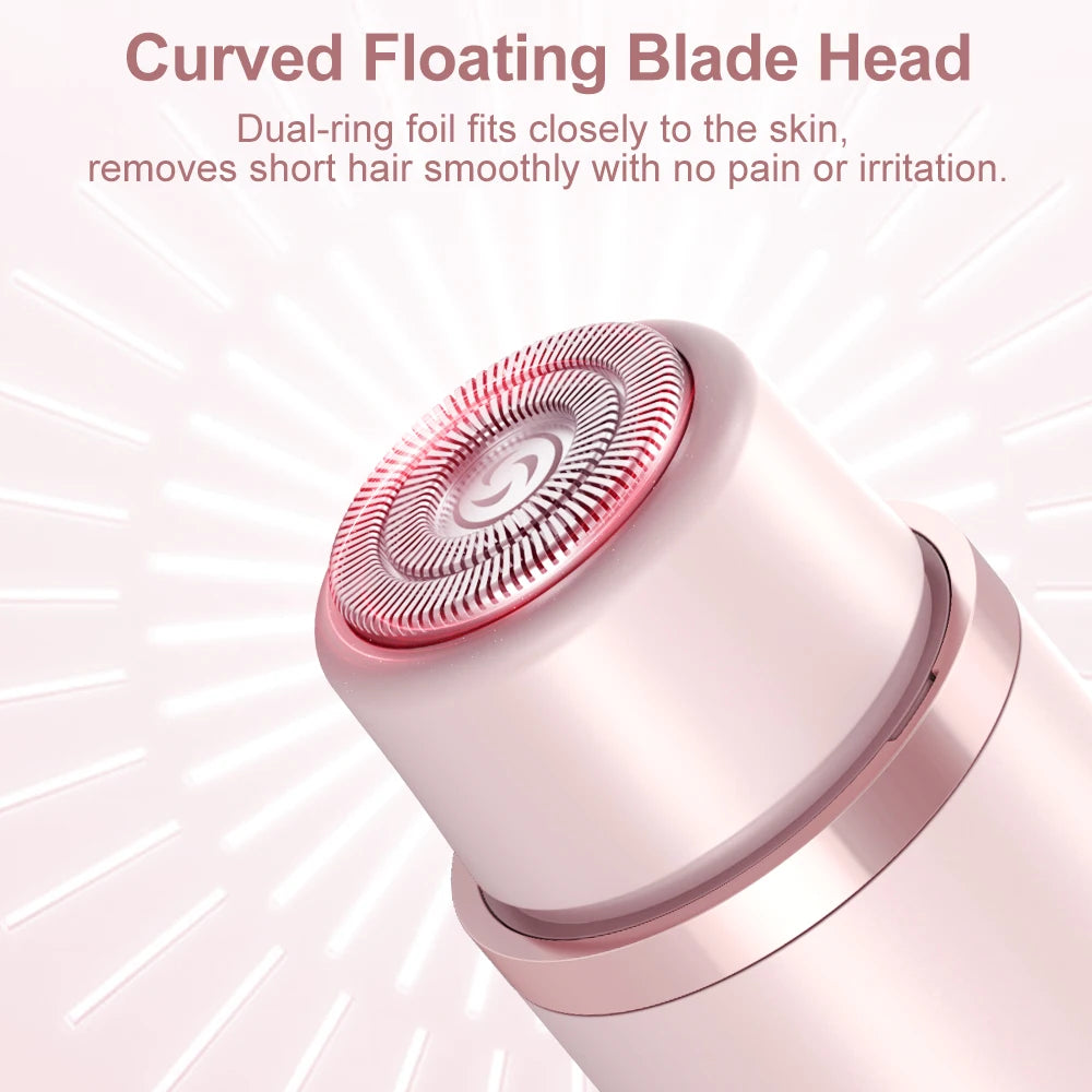 Double Head Shaver Electric Razor Mustache Epilator Leg Bikini Body Hair Trimmer Women Facial Epilator Hair Remover